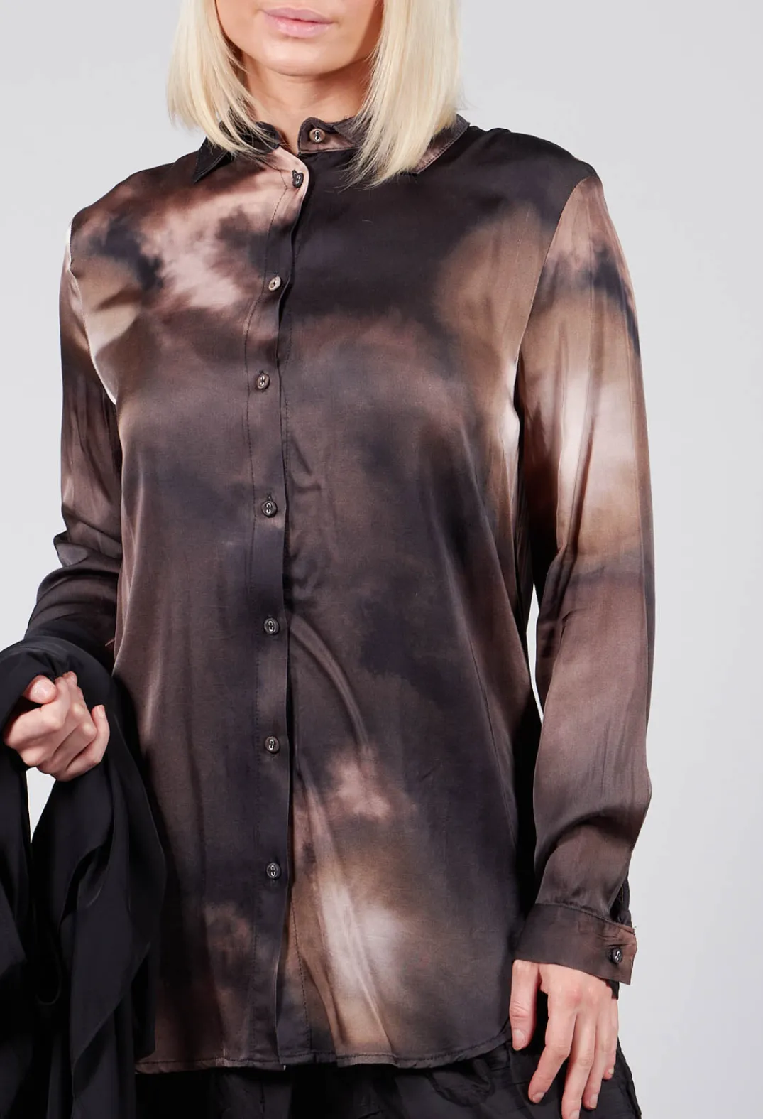 Amici Shirts & Blouses^Tie Dye Long Sleeve Shirt in Multi Brown