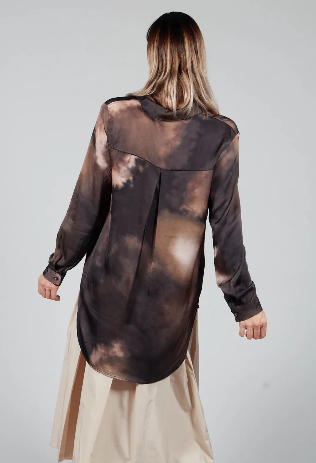 Amici Shirts & Blouses^Tie Dye Long Sleeve Shirt in Multi Brown