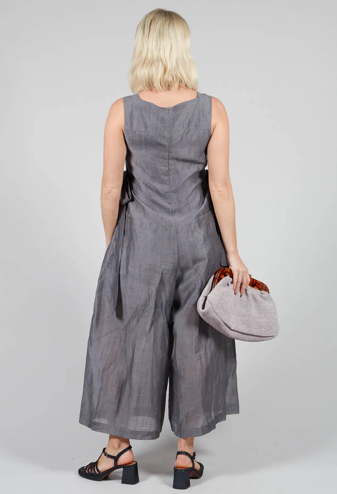 Mei Meij Jumpsuits^Tie Side Jumpsuit in Grey
