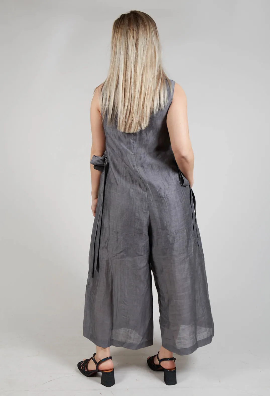 Mei Meij Jumpsuits^Tie Side Jumpsuit in Grey