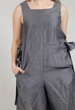 Mei Meij Jumpsuits^Tie Side Jumpsuit in Grey