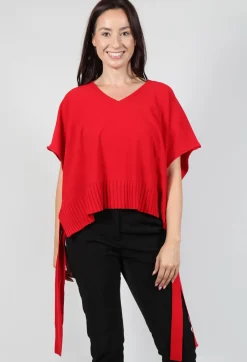 Philomena Christ Jumpers^Tie Sides Sweater Vest in Red