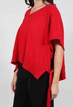 Philomena Christ Jumpers^Tie Sides Sweater Vest in Red
