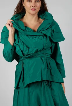Bize Jackets^Tiered Jacket in Green