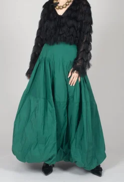 Bize Skirts^Tiered Maxi Skirt in Green