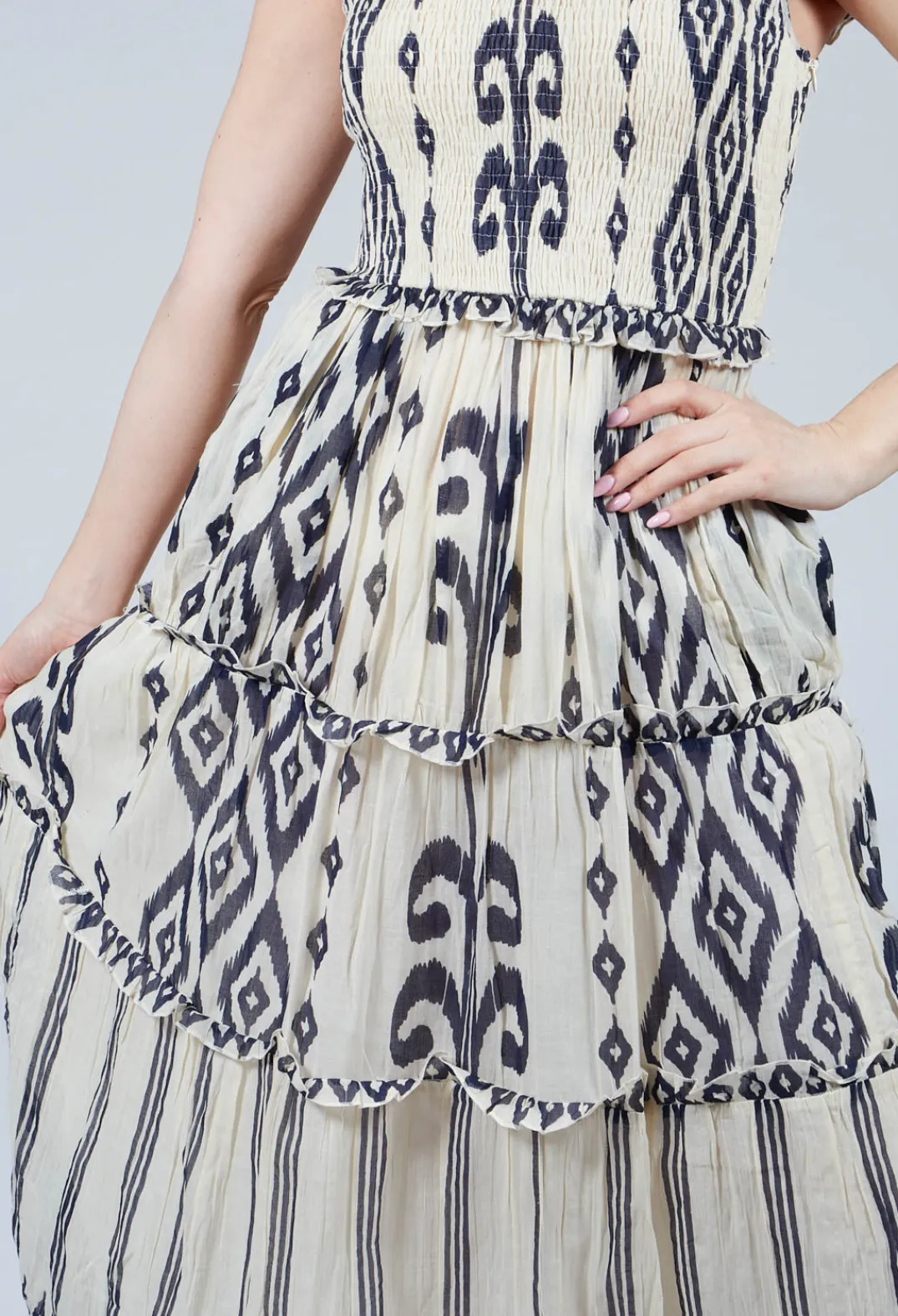 Rene Derhy Dresses^Timeo Aztec Dress in Ecru