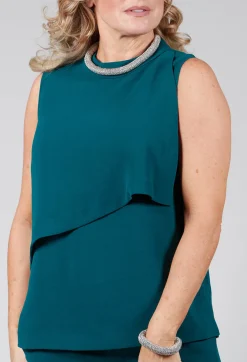 Maliparmi Co-ords & Suits^Top in Verde Bottiglia