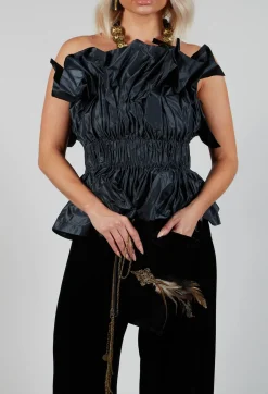 Xenia Design Tops^Top Pola In Dark Grey
