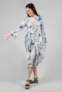 Lavi Dresses^Topazio Belted Dress in Blu Panna