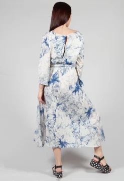 Lavi Dresses^Topazio Belted Dress in Blu Panna