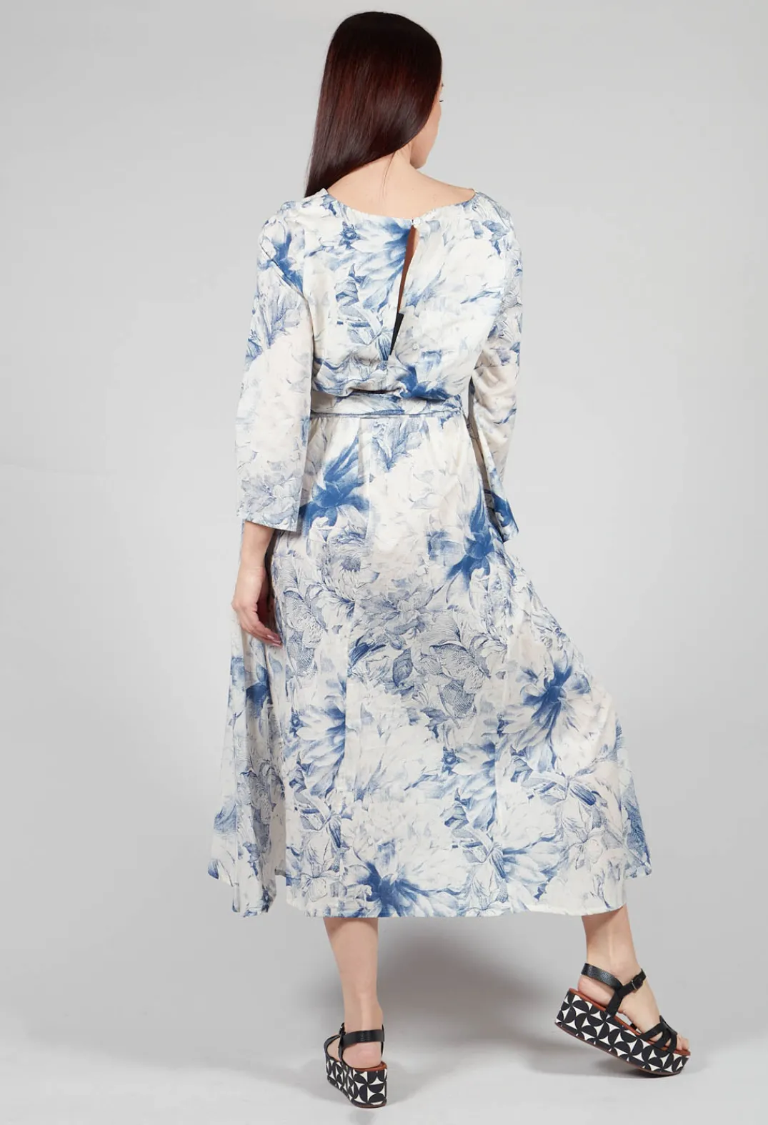 Lavi Dresses^Topazio Belted Dress in Blu Panna