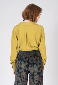 Beatrice B Shirts & Blouses^Torre Collared Blouse in Olio Yellow