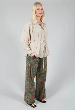 Beatrice B Shirts & Blouses^Torre Lightweight Pleated Shirt in Beige