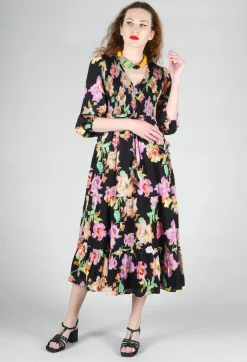 Rene Derhy Dresses^Trapani Dress in Black Floral Print