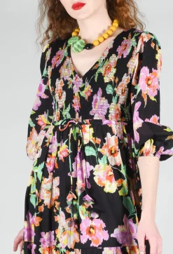 Rene Derhy Dresses^Trapani Dress in Black Floral Print