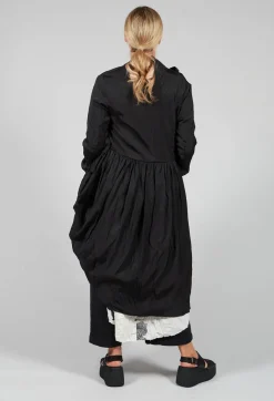 Aleksandr Manamis Coats^Treasury Drape Coat in Black