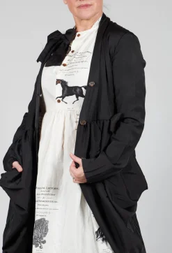 Aleksandr Manamis Coats^Treasury Drape Coat in Black