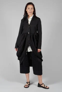 Aleksandr Manamis Coats^Treasury Drape Coat in Black