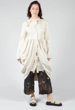 Aleksandr Manamis Coats^Treasury Drape Coat in Cream