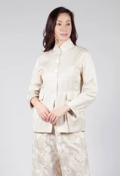Aleksandr Manamis Jackets^Treasury Pleat Jacket in Cream