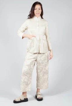 Aleksandr Manamis Jackets^Treasury Pleat Jacket in Cream