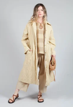 Apuntob Coats^Trench Coat in Honey