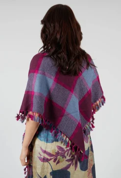 Traces of Me Scarves^Triangle Scarf in Tartan Bordeaux