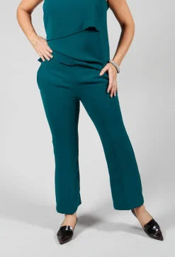 Maliparmi Co-ords & Suits^Trousers in Verde Bottiglia