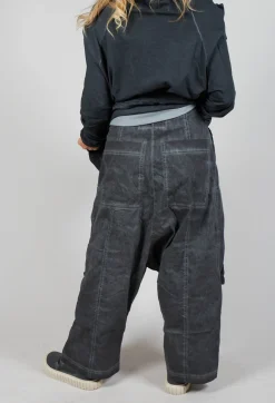 Rundholz Dip Trousers^Trousers with Bleached Stitching in Coal Cloud