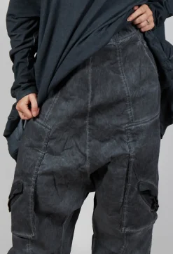 Rundholz Dip Trousers^Trousers with Bleached Stitching in Coal Cloud