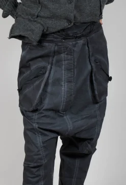 Rundholz Dip Trousers^Trousers with Pull Toggle Waist in Coal Cloud