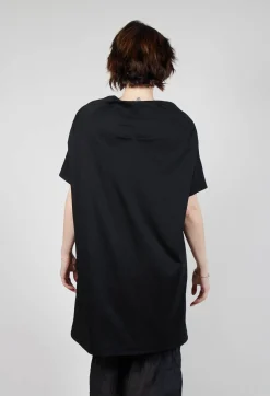 Rundholz Dip Dresses^T-Shirt Dress in Black and Black Print