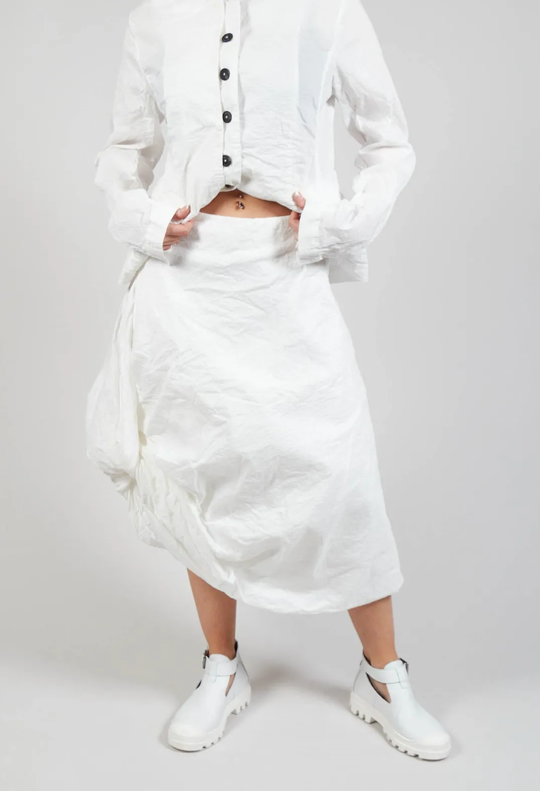 Rundholz Mainline Skirts^Tucked Fabric Skirt in Callas