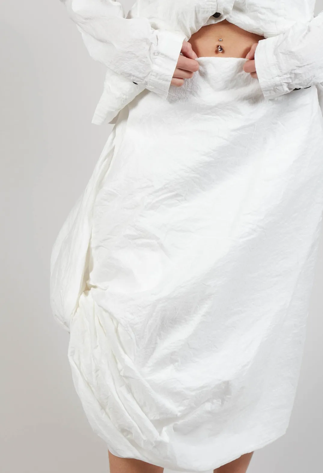 Rundholz Mainline Skirts^Tucked Fabric Skirt in Callas