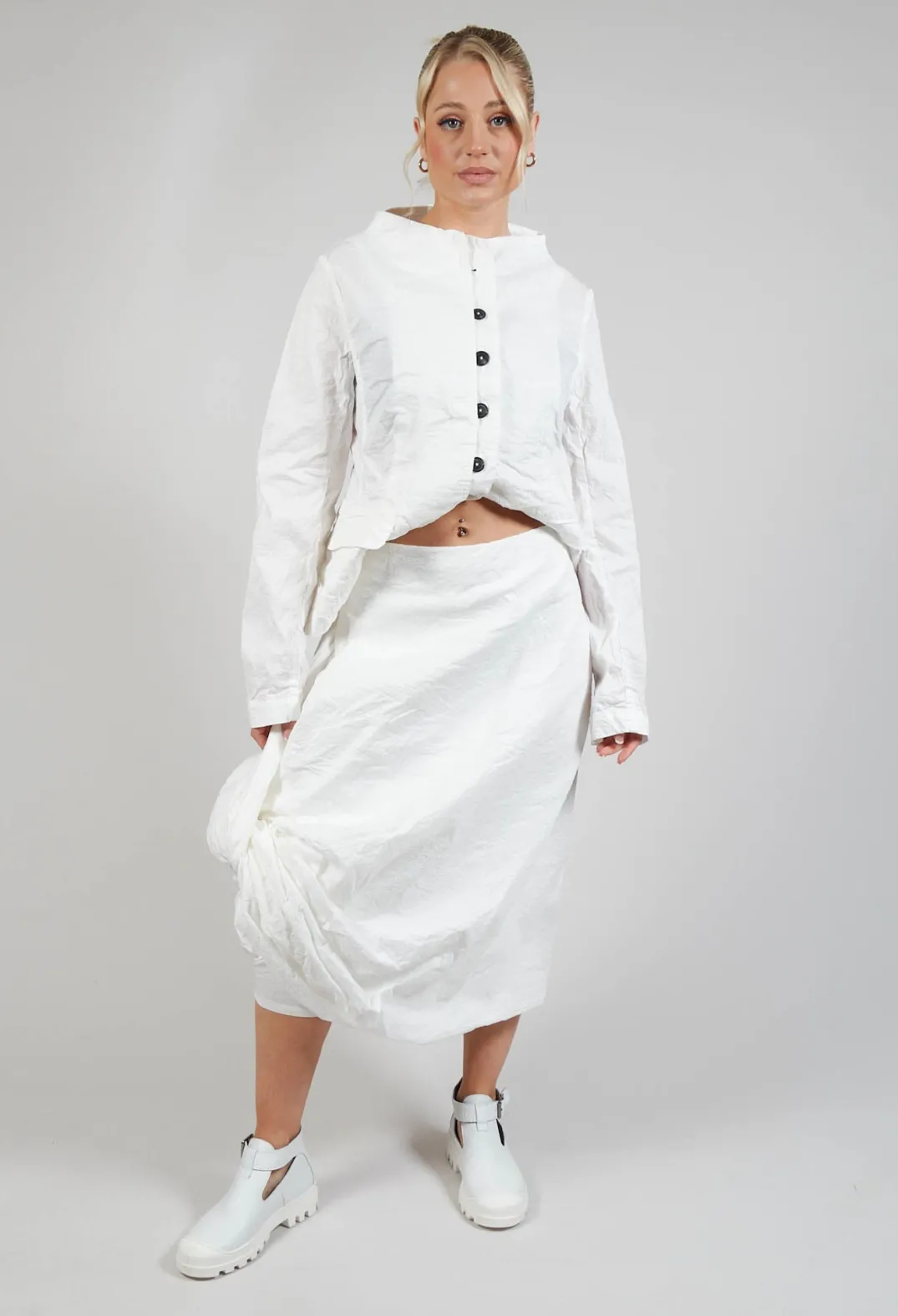 Rundholz Mainline Skirts^Tucked Fabric Skirt in Callas