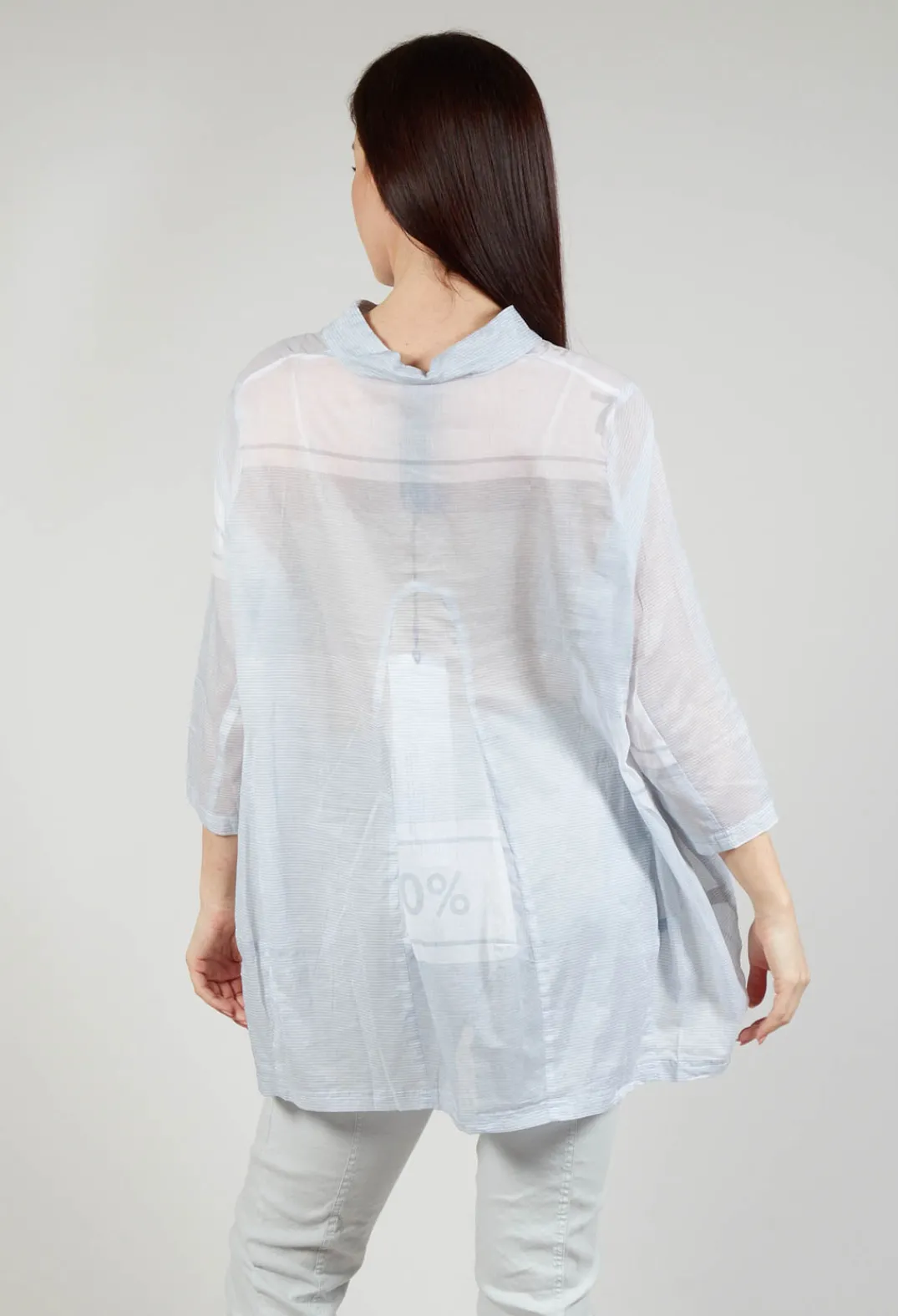 Rundholz Black Label Shirts & Blouses^Tulip Hem Cotton Shirt in Grey Print