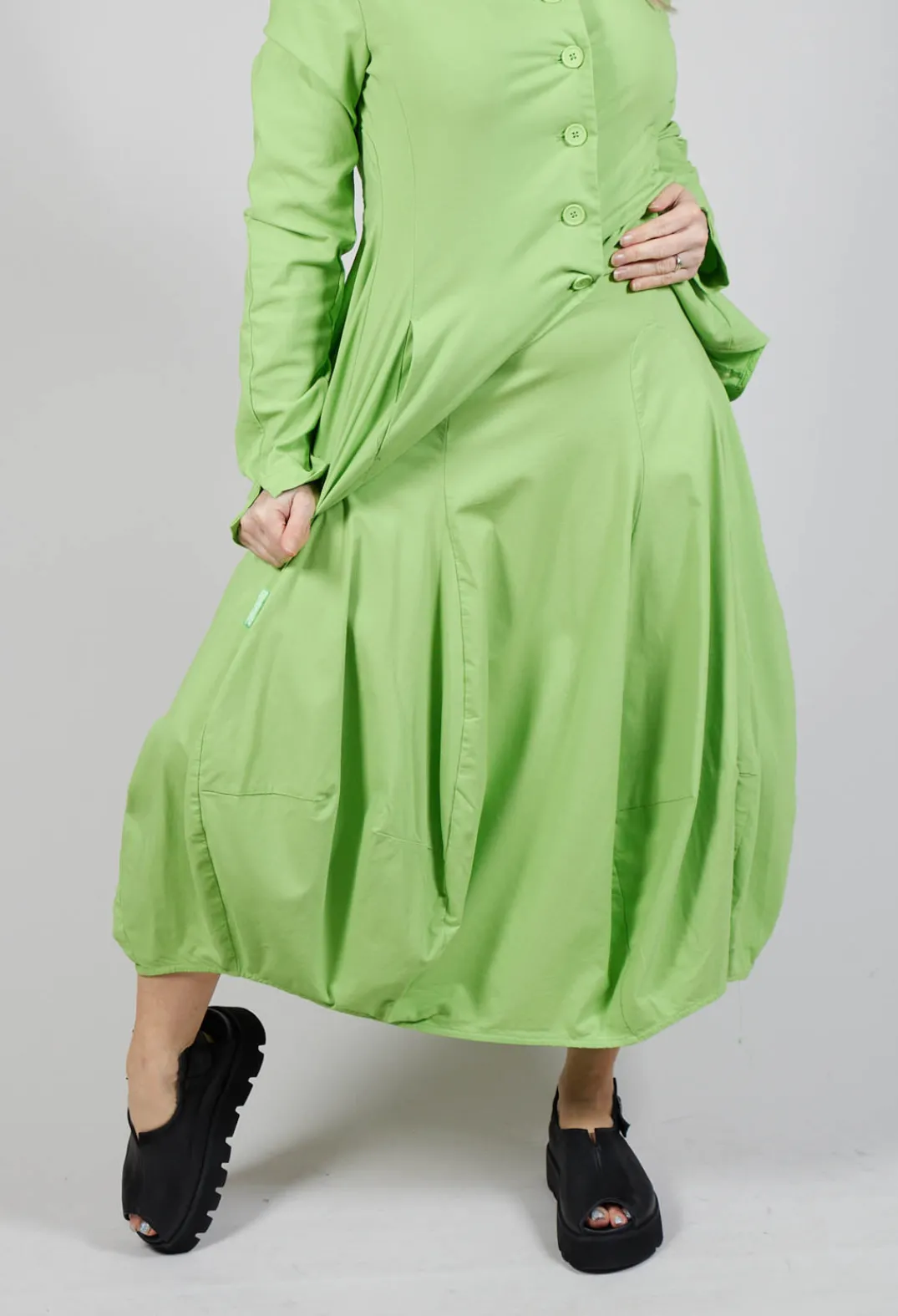 Rundholz Black Label Skirts^Tulip Hem Jersey Skirt in Lime
