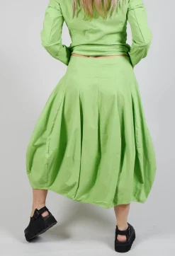 Rundholz Black Label Skirts^Tulip Hem Jersey Skirt in Lime