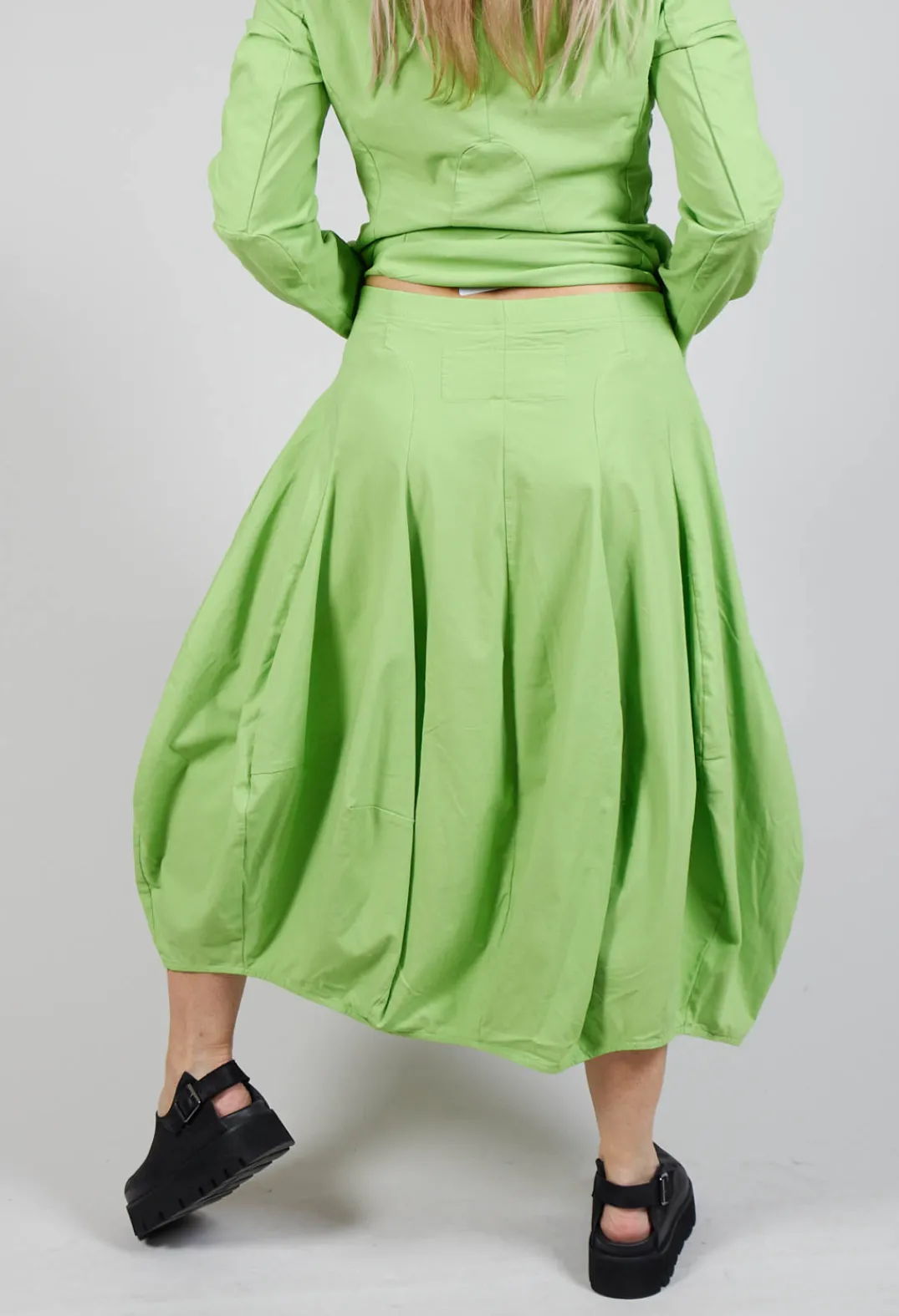 Rundholz Black Label Skirts^Tulip Hem Jersey Skirt in Lime