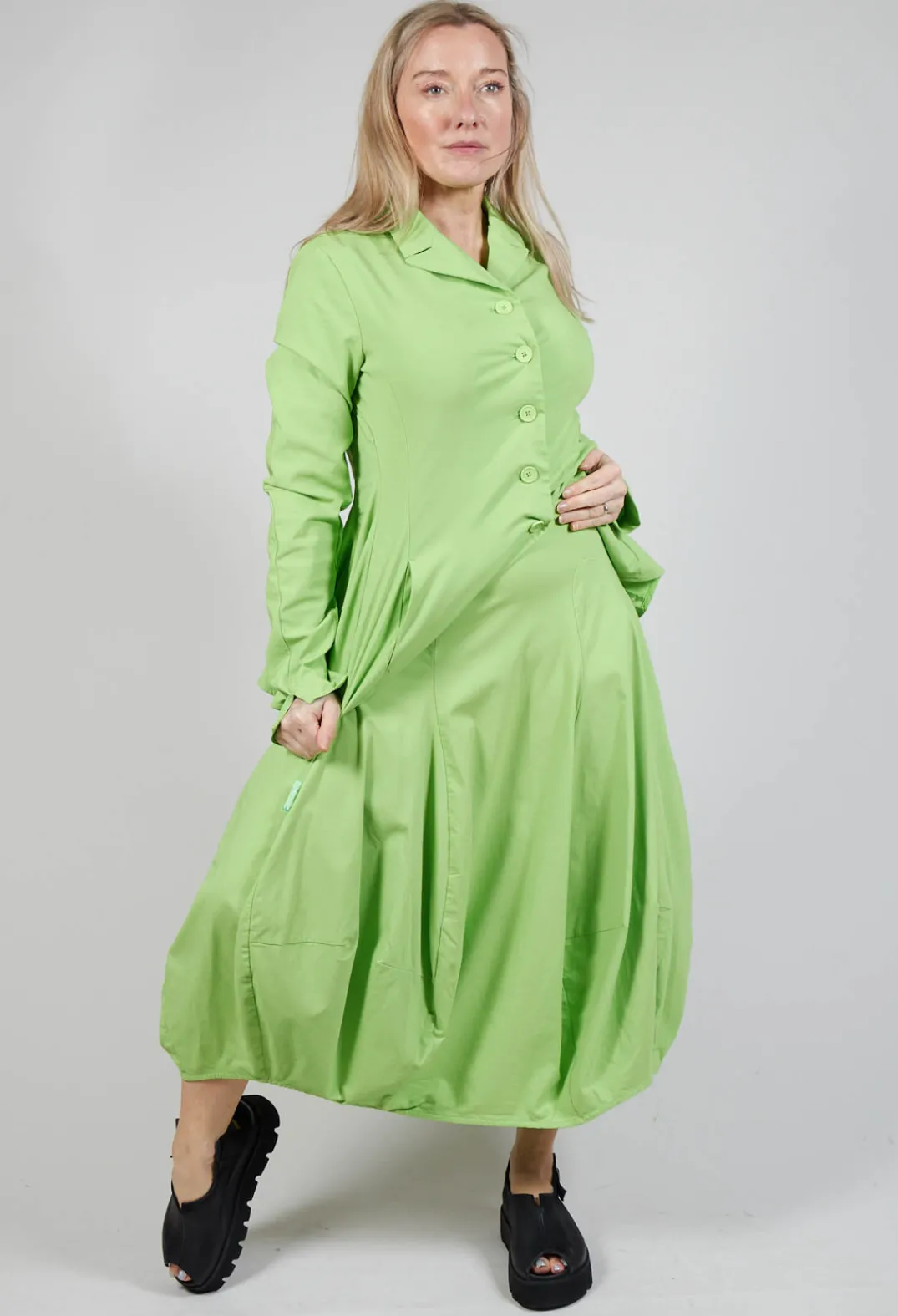Rundholz Black Label Skirts^Tulip Hem Jersey Skirt in Lime