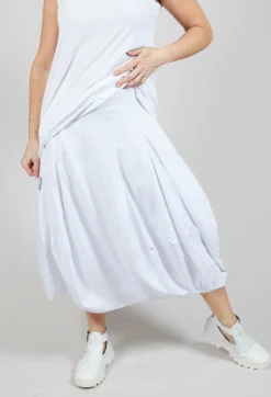 Rundholz Black Label Skirts^Tulip Hem Jersey Skirt in White