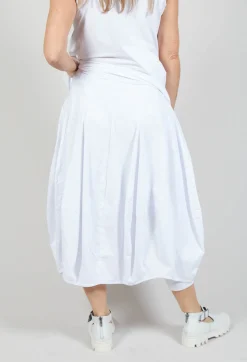 Rundholz Black Label Skirts^Tulip Hem Jersey Skirt in White