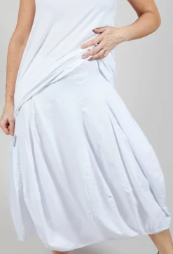 Rundholz Black Label Skirts^Tulip Hem Jersey Skirt in White