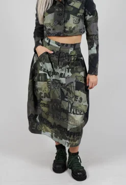 Rundholz Black Label Skirts^Tulip Hem Skirt in Multicolour
