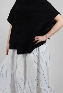 Moyuru Skirts^Tulip Hem Skirt in White Stripe