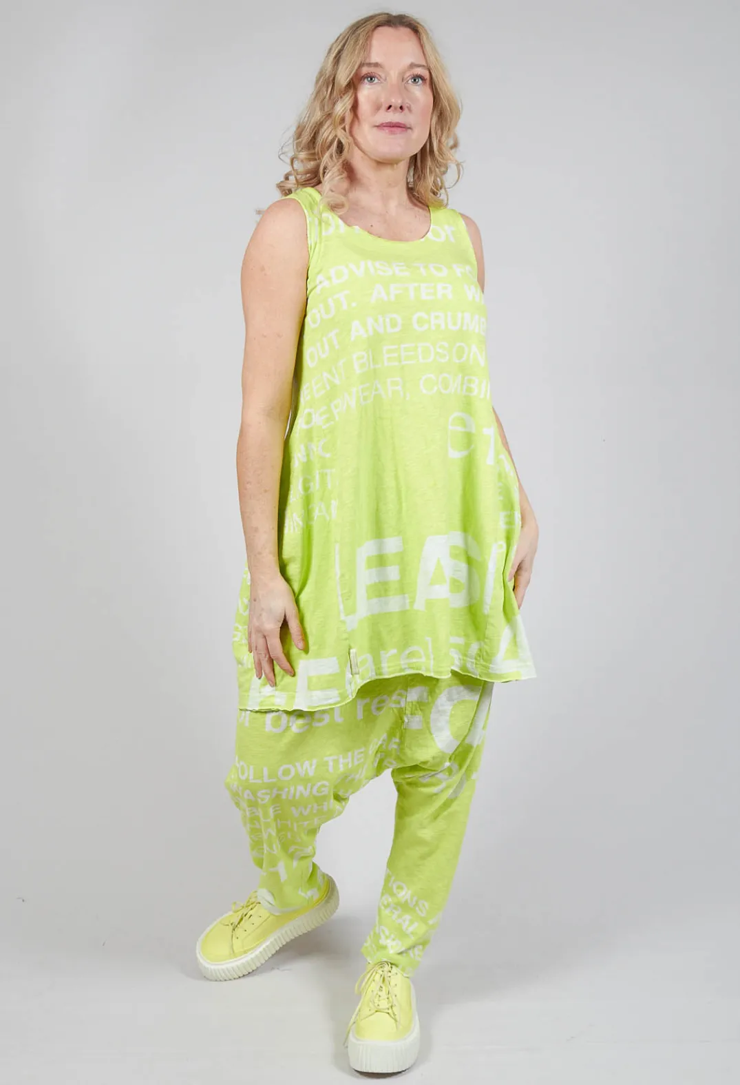 Rundholz Black Label Tops^Tulip Hem Vest Top in Sun Print
