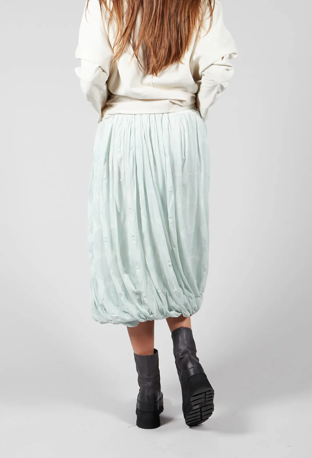 Rundholz Black Label Skirts^Tulip Shape Skirt with Elasticated Waistband in Mint Print