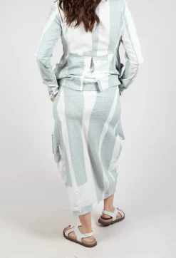 Rundholz Black Label Skirts^Tulip Skirt with Feature Pockets in Grey Print
