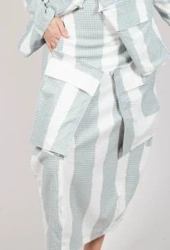 Rundholz Black Label Skirts^Tulip Skirt with Feature Pockets in Grey Print