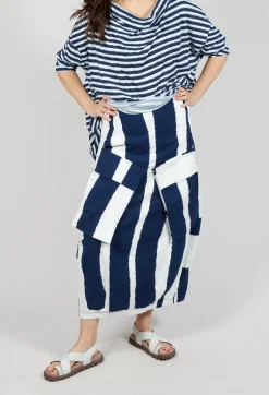 Rundholz Black Label Skirts^Tulip Skirt with Feature Pockets in Navy Print